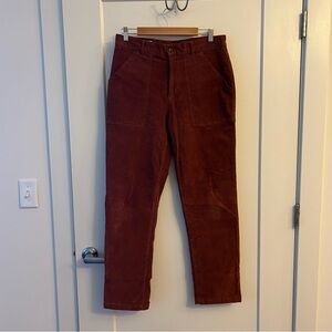 Marine Layer Breyer Brown Relaxed Utility Corduroy Pant